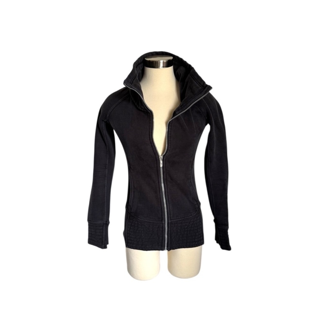 Women's Black Full-Zip Sweater - Picture 7 of 7